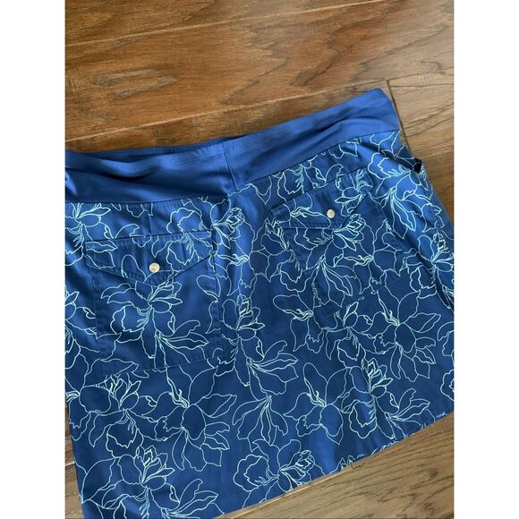 Cypress Club Navy Floral Golf Athletic Skort Large - Picture 5 of 7